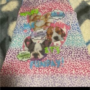 Girl puppy and cat nightgown